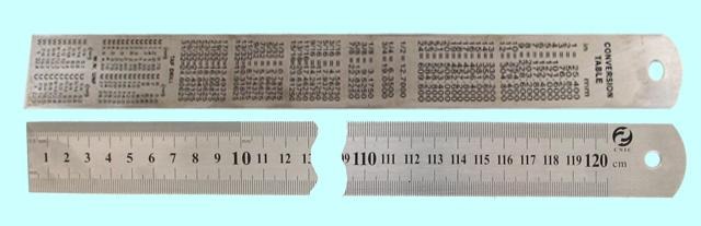 Линейка Металлическая 1000х36х1.5 мм с двухсторонней шкалой "CNIC" (YX01-015AT) — фото товара