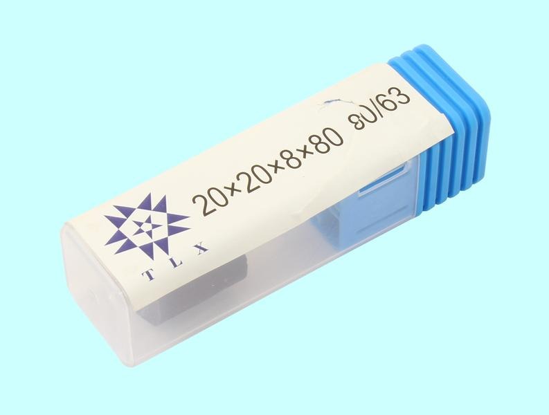 Головка алмазная цилиндрическая d20,0х 8х20х80мм AW(ГЦ) SSD-2(АС4) 80/63 100% В2-01 с хвостовиком "TLX" — фото товара