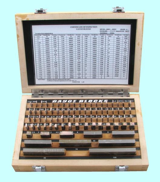 Наборы концевых мер длины № 1, кл.точн.0 (83 меры от 0,5 до 100мм) "CNIC" (ALDS 83) — фото товара