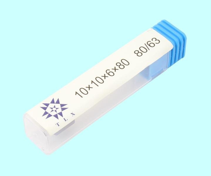 Головка алмазная цилиндрическая d10,0х 6х10х80мм AW(ГЦ) SSD-2(АС4) 80/63 100% В2-01 с хвостовиком "TLX" — фото товара