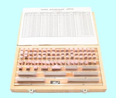 Наборы концевых мер длины № 1, кл.точн.1 (83 меры от 0,5 до 100мм) "TLX" (ALDS 83) — фото товара