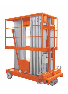 Подъемник мачтовый аккумуляторный 250 кг, 10/12 м, 24/60 В/Ач TOR GTWY10-320 DC 3-мачтовый — фото товара