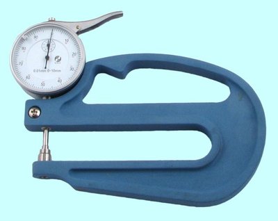 Толщиномер индикаторный стрелочный (0-10мм), цена дел. 0,01мм, L120мм "CNIC" (Шан 580-102) — фото товара